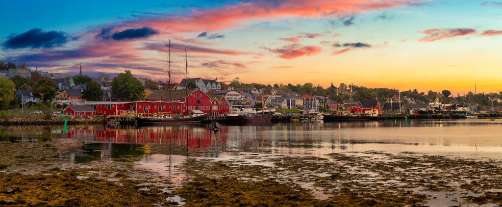 Lunenburg, Nova Scotia, Canada. historic port on the Atlantic Ocean Coast